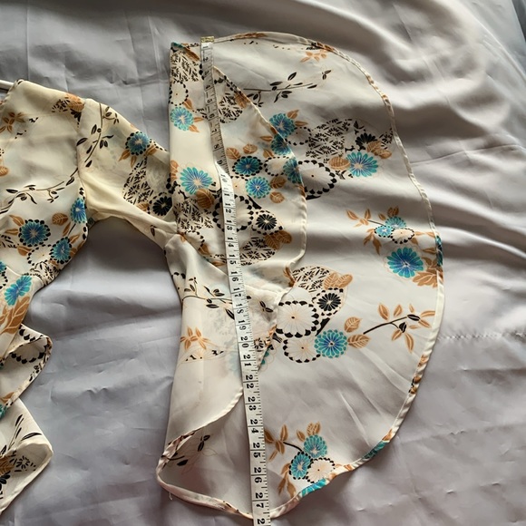 Vintage 90's bell sleeve blouse tunic top S M - Picture 11 of 11